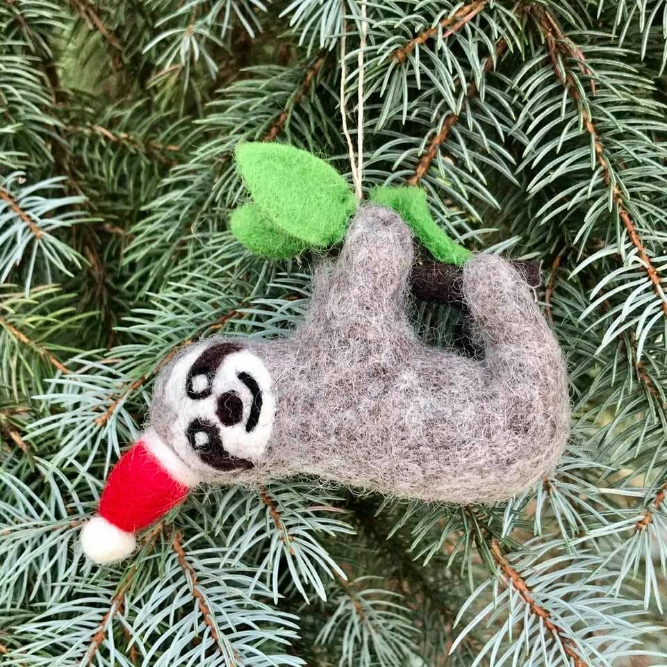 Holiday Ornament - Sloth Christmas Ornament