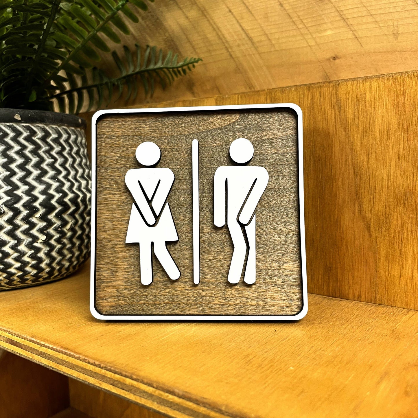 Dusty Square Designs - Funny Unisex Bathroom Shelf Decor