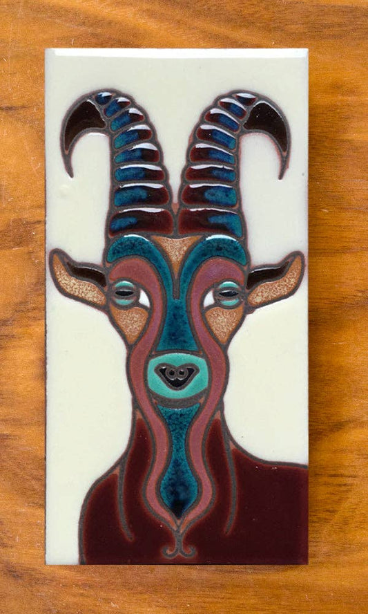 Goat Handpainted Tile