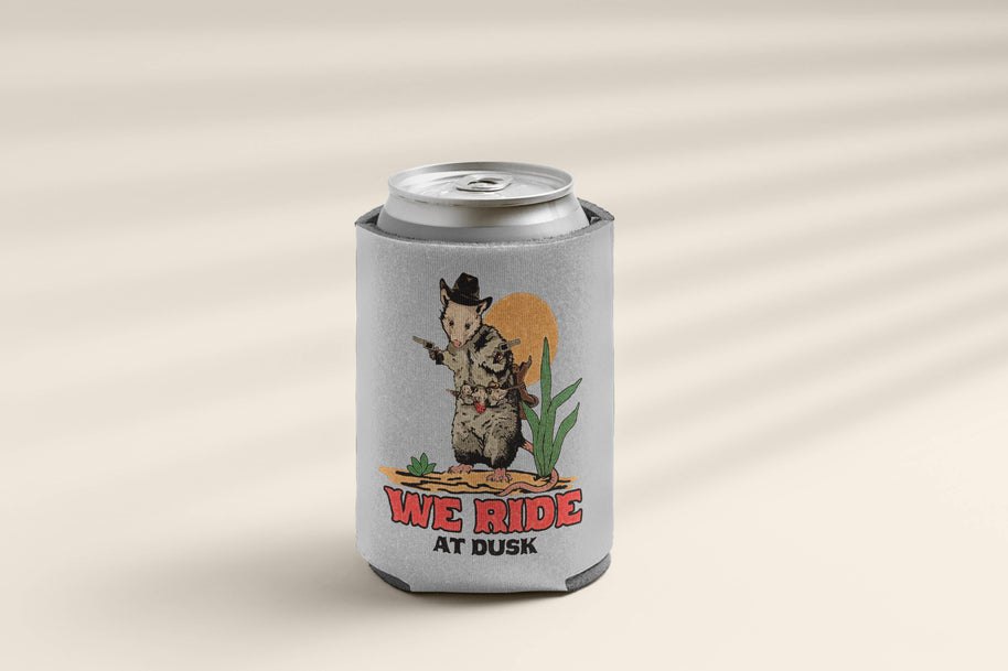 Opossum Cowboy Koozie