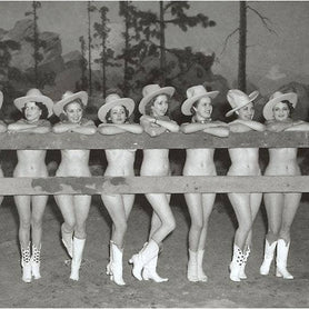 Nude Cowgirls Vintage Art Print