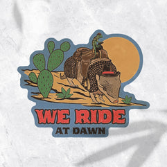 Armadillo Cowboy Sticker
