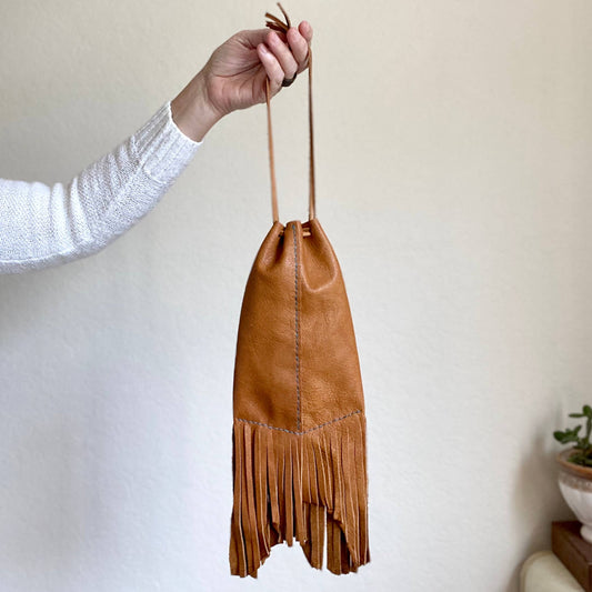 Leather Wristlet, Sienna Fringe Western Wristlet