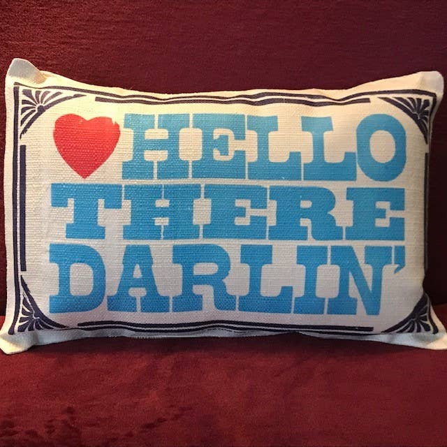 Hatch Show Print - Hello There Darlin' Pillow