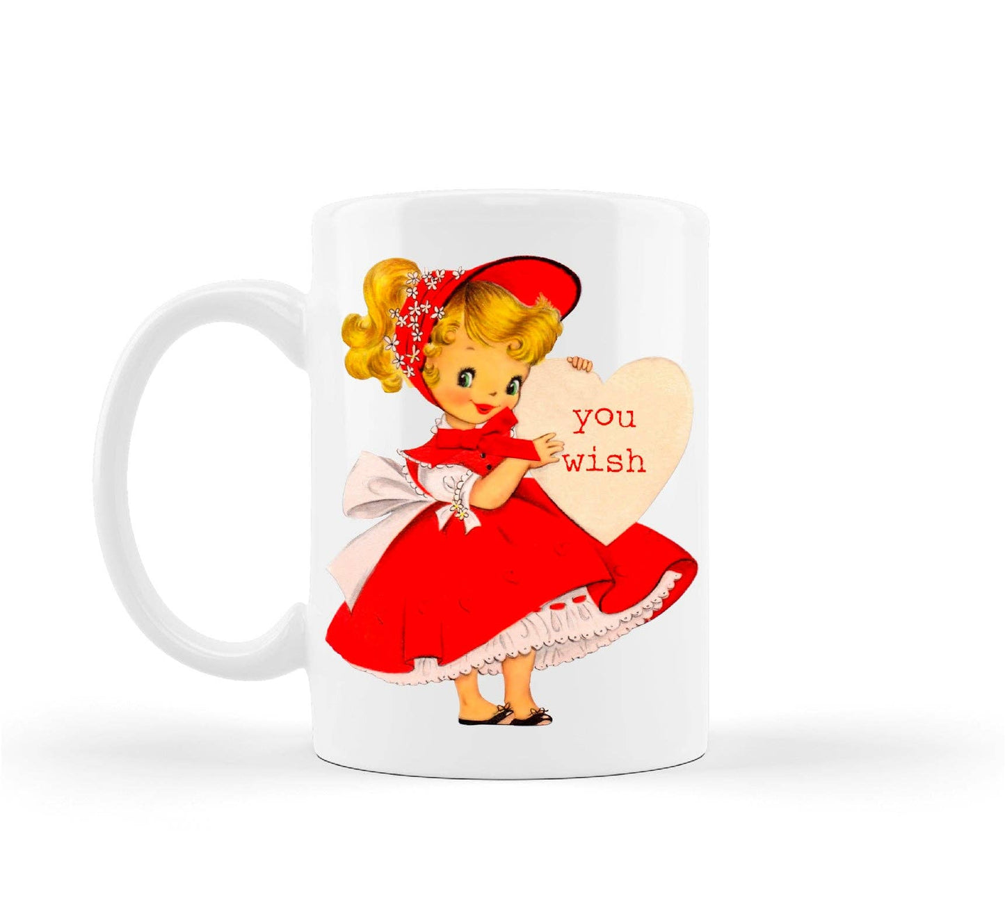 Ace the Pitmatian Co - Retro Anti Valentines You Wish Mug: 11 oz