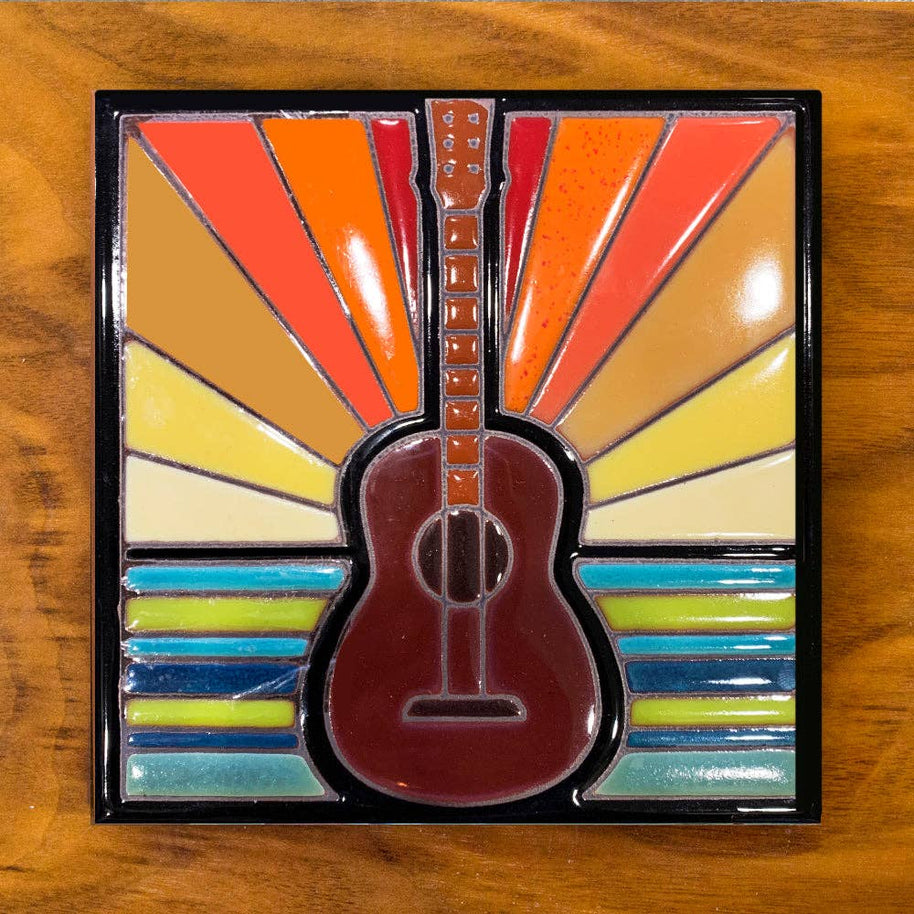 Guitar Handpainted Tile