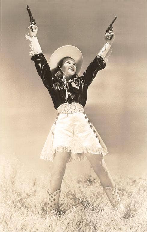 Bang Bang! Cowgirl Vintage Art Print